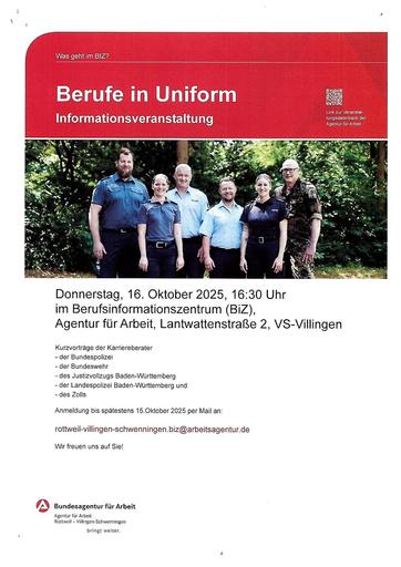 Veranstaltung Berufe in Uniform