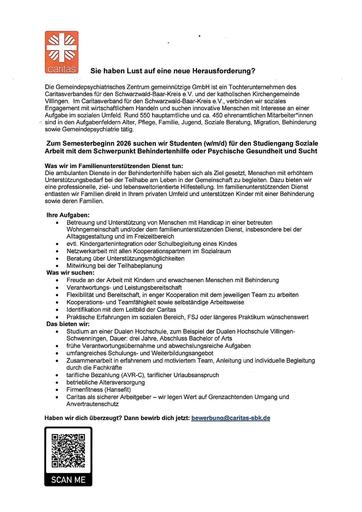 Studium Soziale Arbeit Caritas