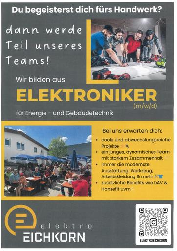 Eichkorn Elektro Ausbildung Elektroniker für Industrie- und Gebäudetechnik