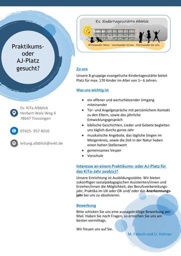 Praktikum KiTa Albblick Trossingen