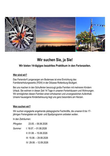 Praktikum während der Sommerferien in Langenargen